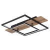 Globo VANNI Deckenleuchte LED Holzoptik, Schwarz, 1-flammig