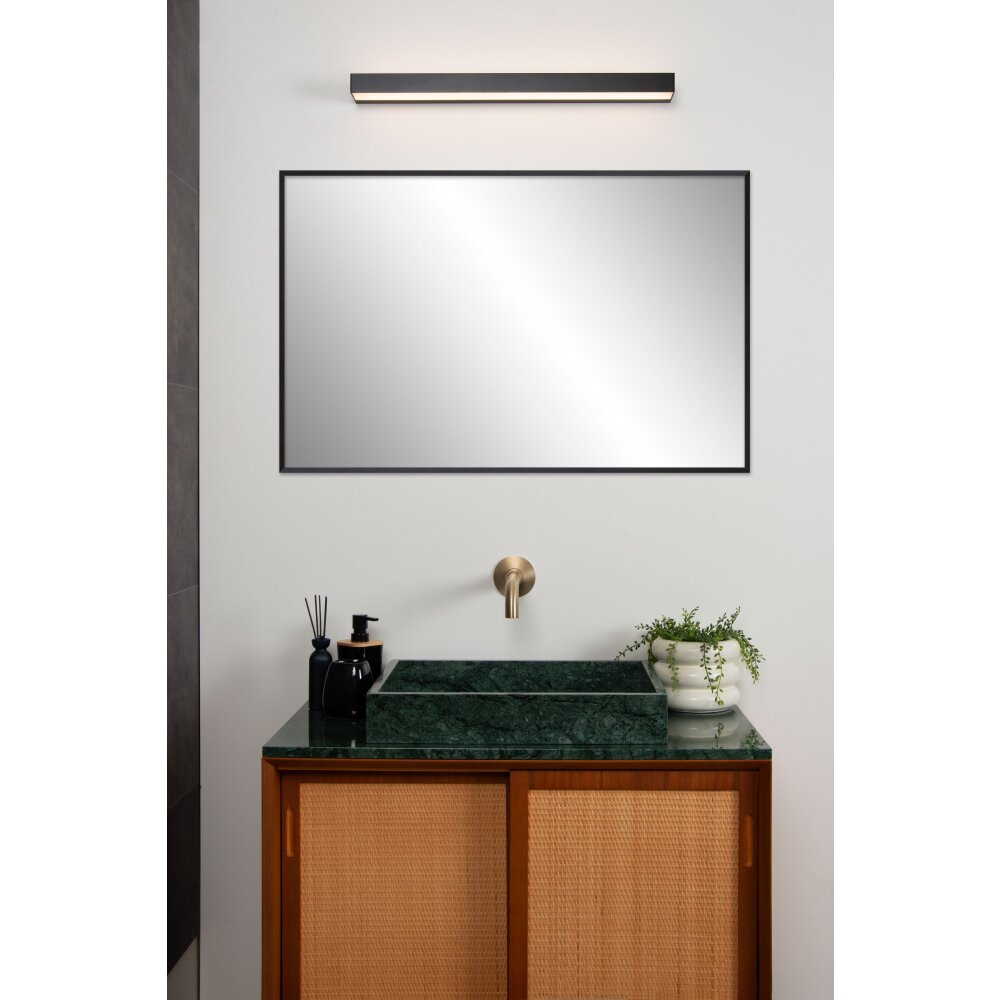 Lucide ALEXA Spiegelleuchte LED Schwarz, 1-flammig main product photo
