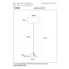 Lucide TONDO Stehlampe Schwarz, 1-flammig