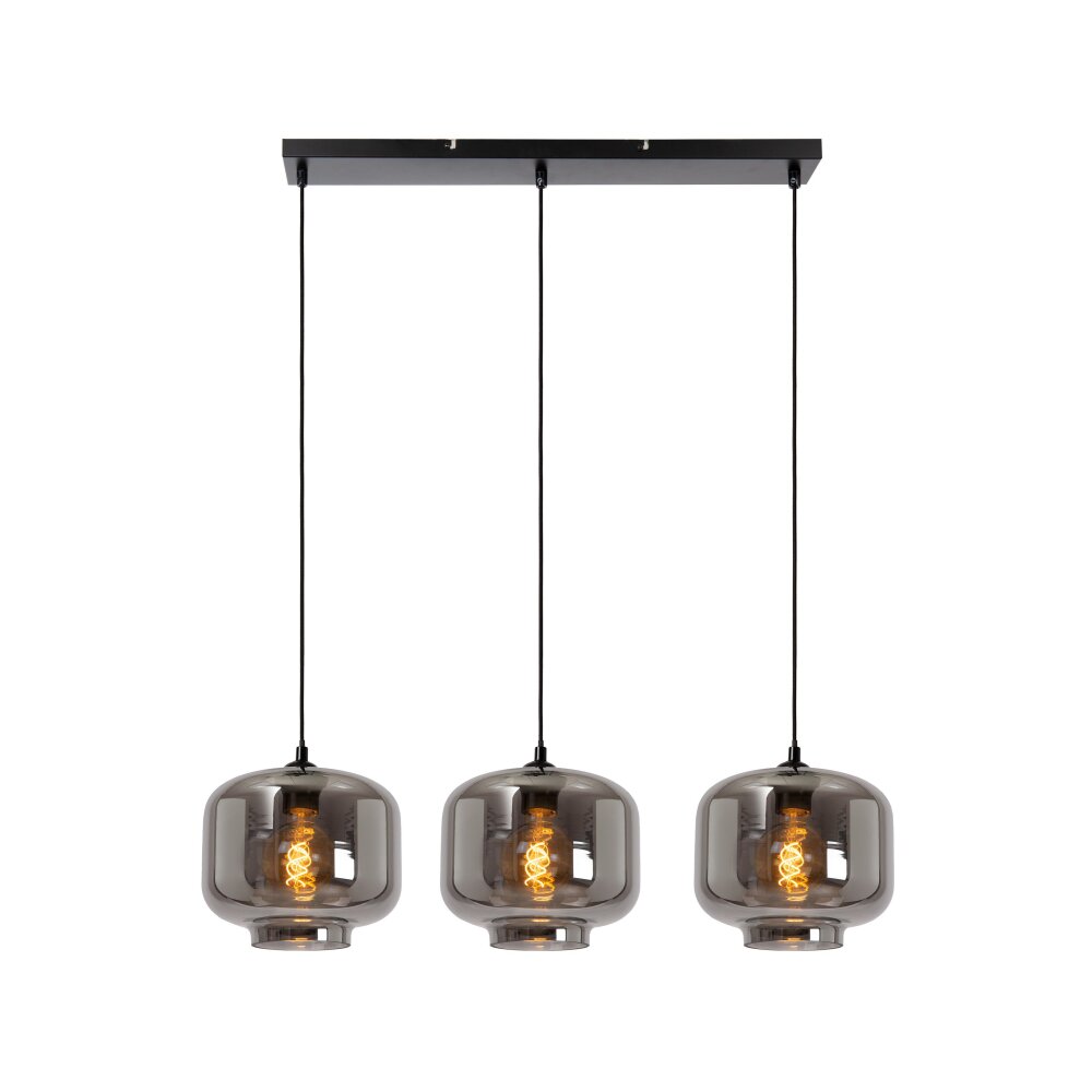 Lucide MEDINE Pendelleuchte Schwarz, 3-flammig main product photo