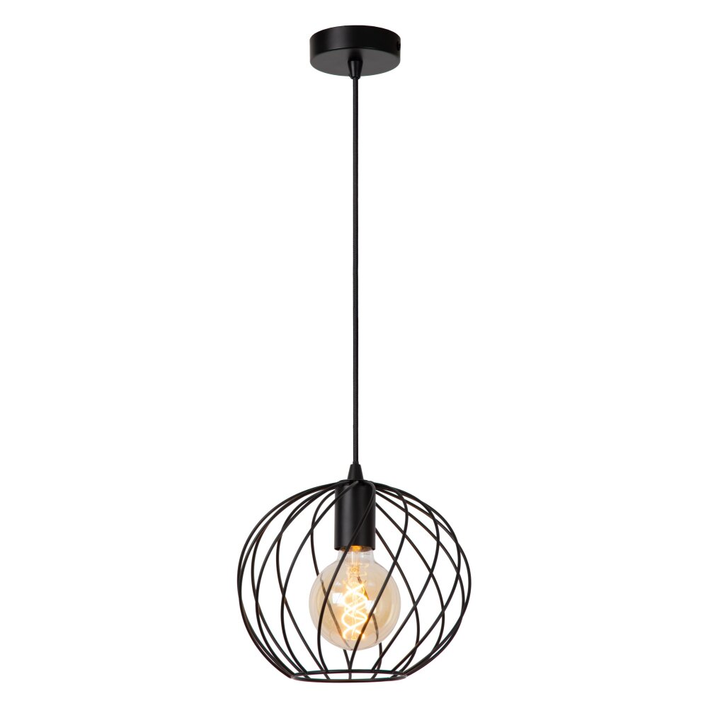 Lucide DANZA Hängeleuchte Schwarz, 1-flammig main product photo