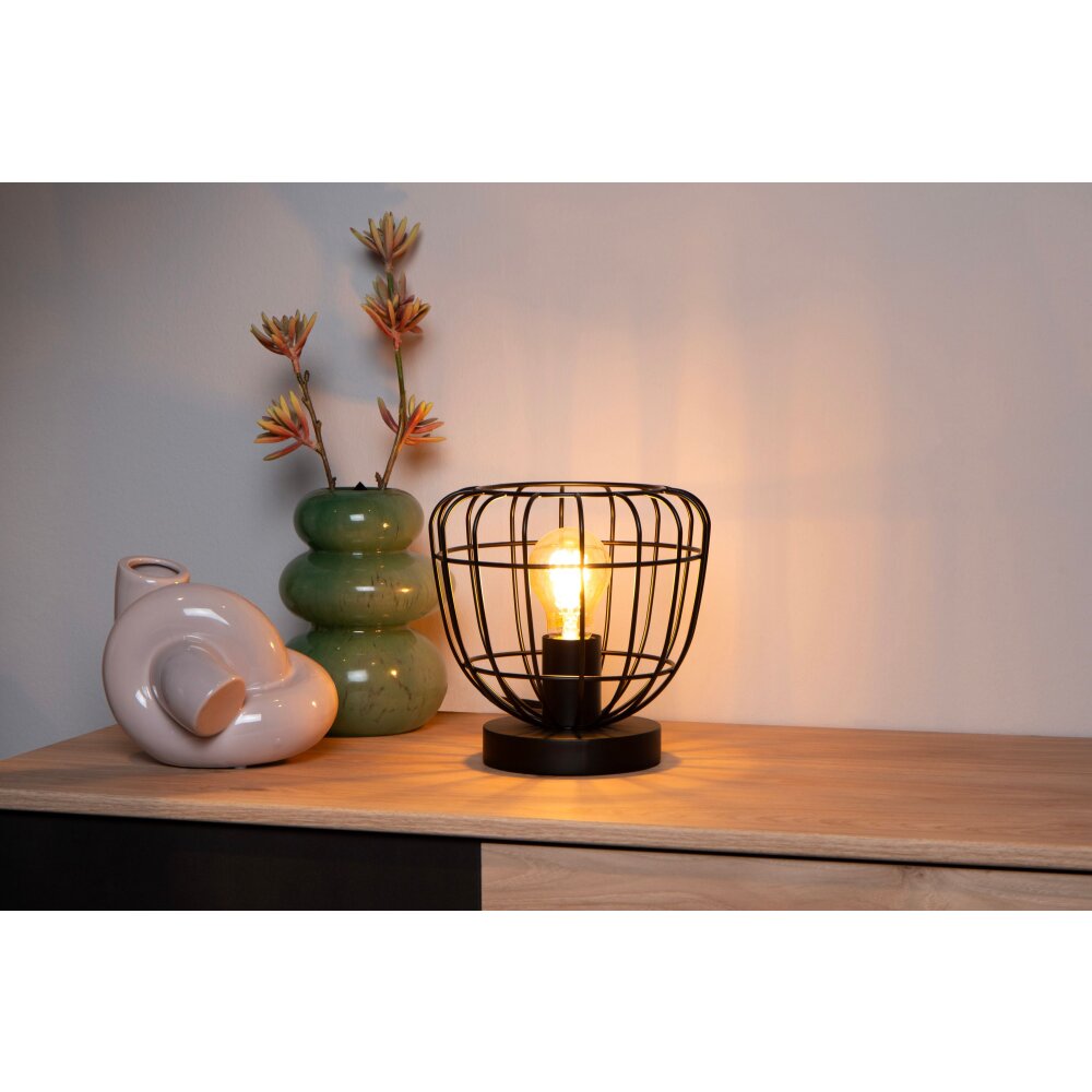 Lucide FILOX Tischleuchte Schwarz, 1-flammig main product photo