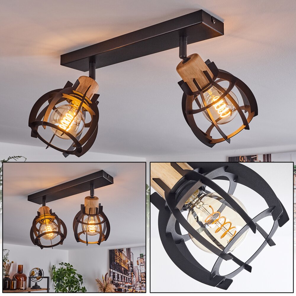 Dandin Deckenleuchte Schwarz, 2-flammig main product photo