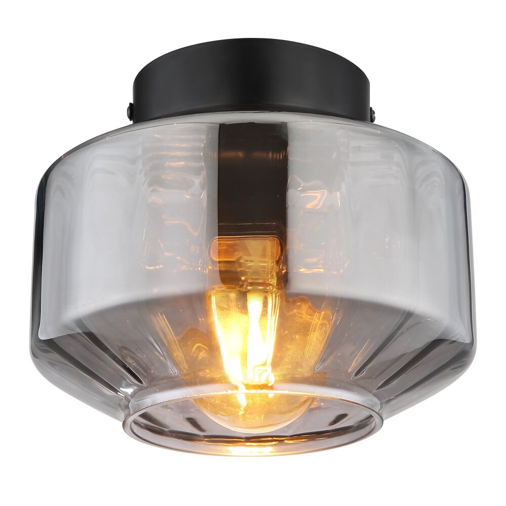 Globo CHRISTIANA Deckenleuchte Schwarz, 1-flammig main product photo