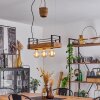 Bougey Pendelleuchte Naturfarben, Schwarz, 3-flammig