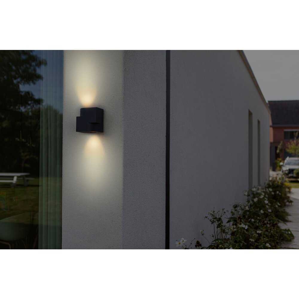 Lutec Marbo Außenwandleuchte Anthrazit, 2-flammig main product photo