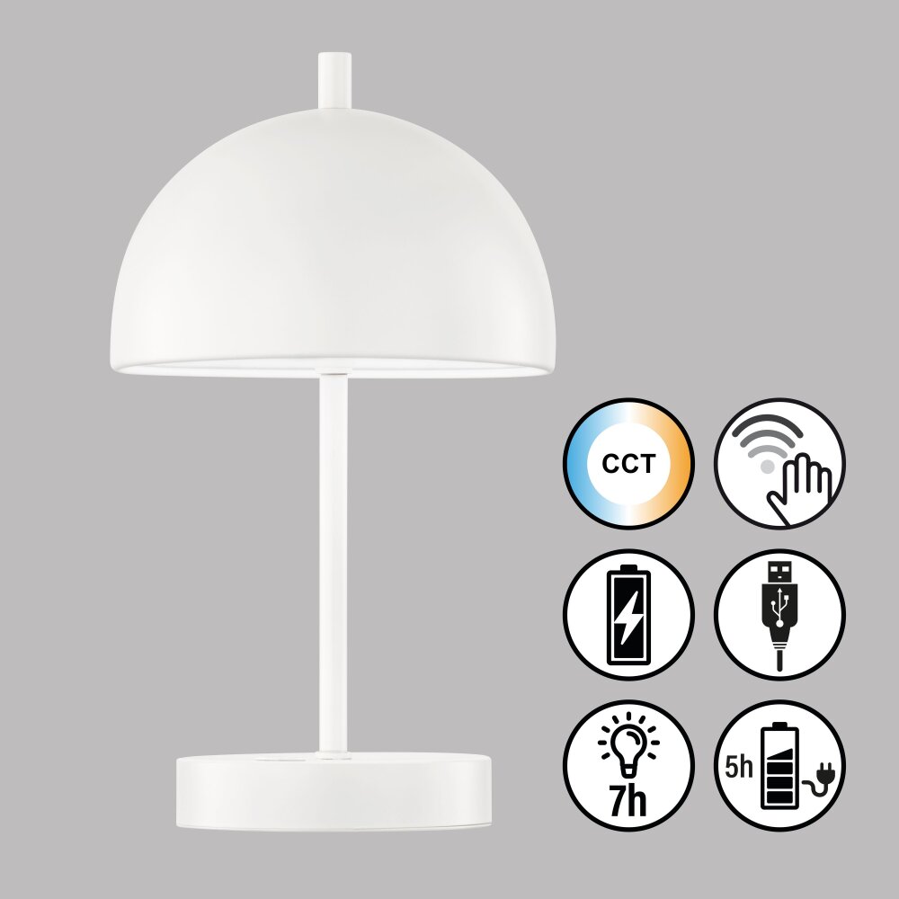 SCHÖNER WOHNEN-Kollektion Tischleuchte Kia LED Weiß, 1-flammig main product photo