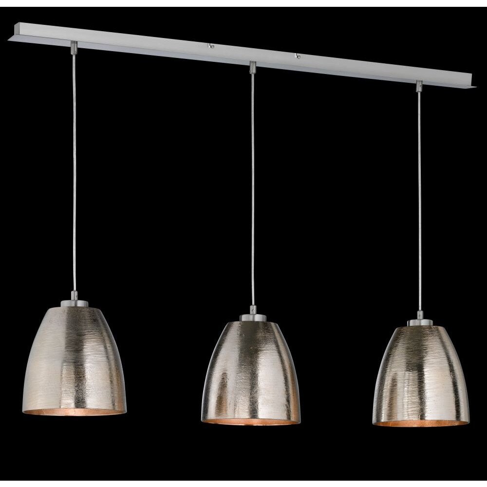 Fischer Leuchten Shine ALU Pendelleuchte Nickel-Matt, 3-flammig main product photo