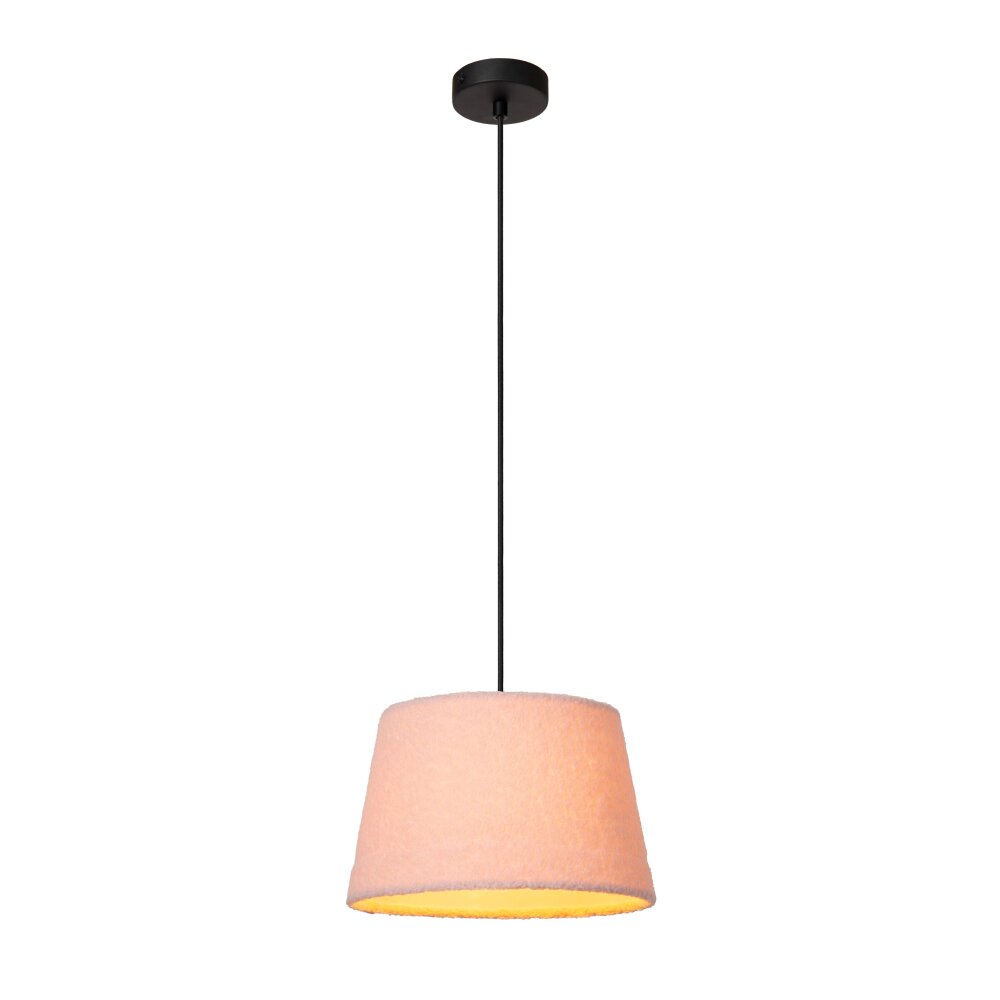 Lucide WOOLLY Pendelleuchte Schwarz, 1-flammig main product photo