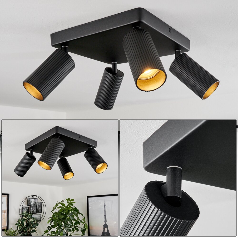 Trutielle Deckenleuchte Schwarz, 4-flammig main product photo