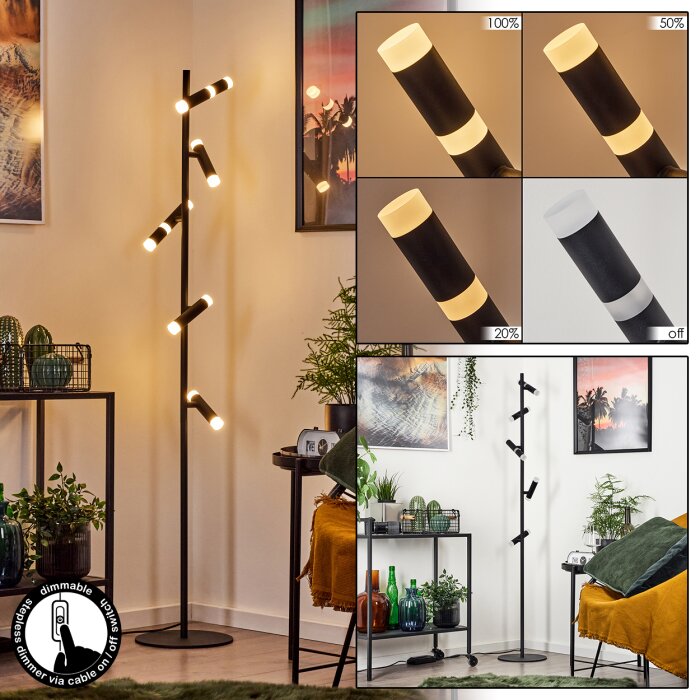Pousseline Stehleuchte LED Schwarz, 1-flammig Pousseline Stehleuchte LED Schwarz, 1-flammig