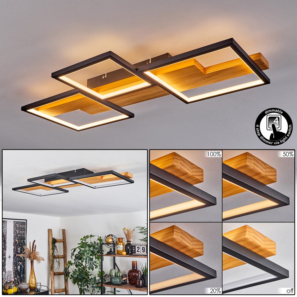 Pompu Deckenleuchte LED Schwarz, 1-flammig main product photo