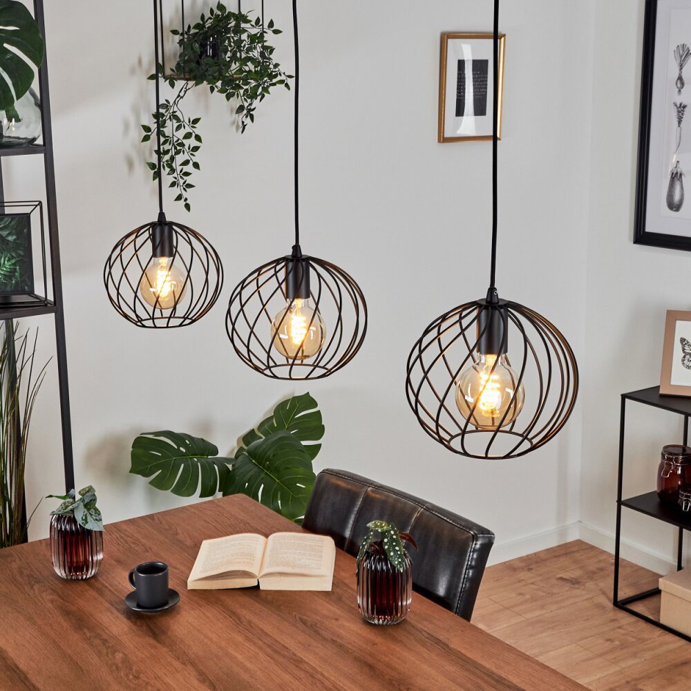 Miton Hängeleuchte Schwarz, 3-flammig main product photo
