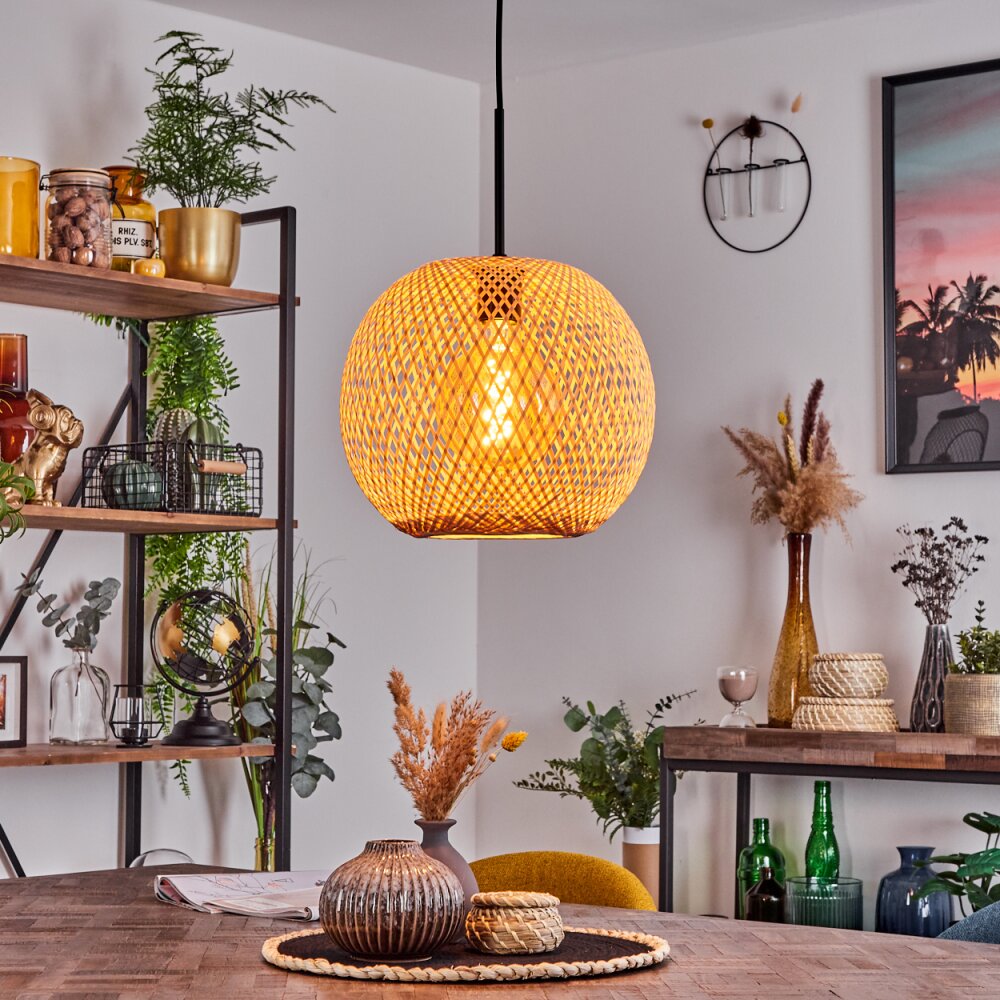 Bauro Hängeleuchte Naturfarben, 1-flammig main product photo