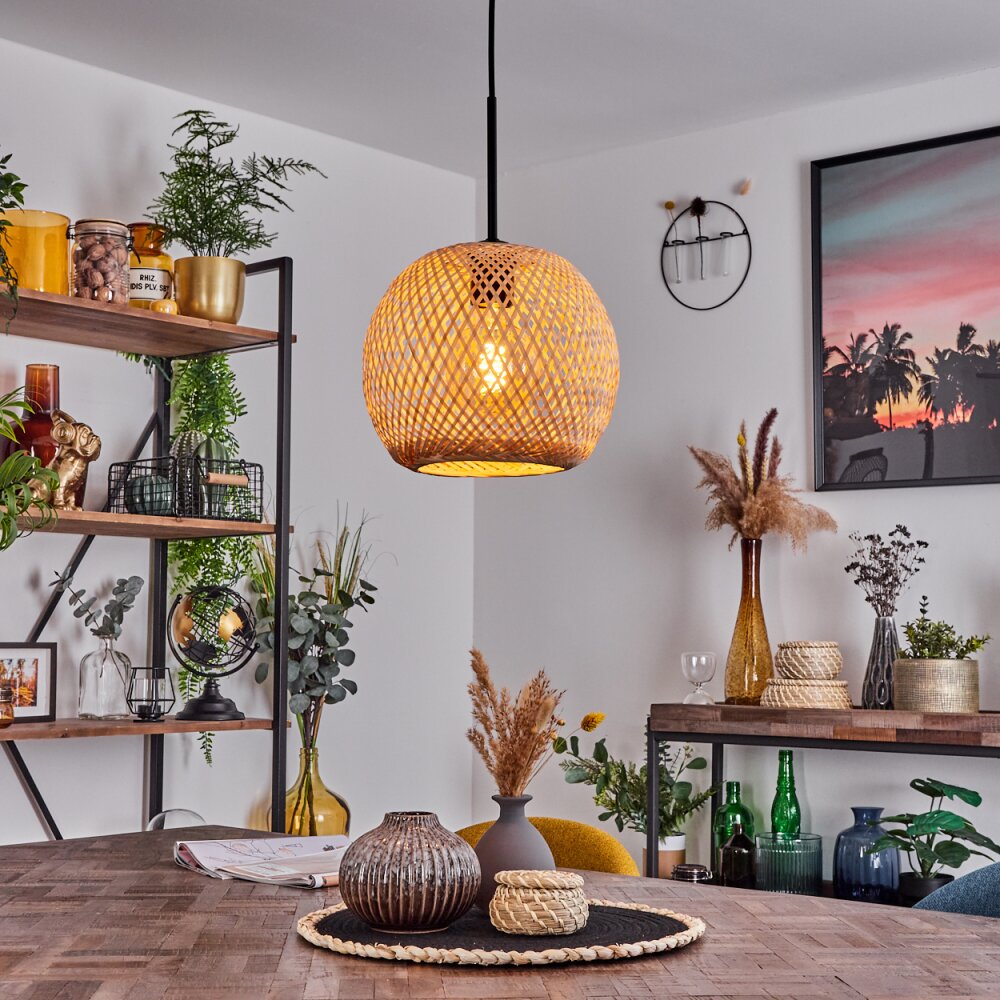 Bauro Hängeleuchte Naturfarben, 1-flammig main product photo