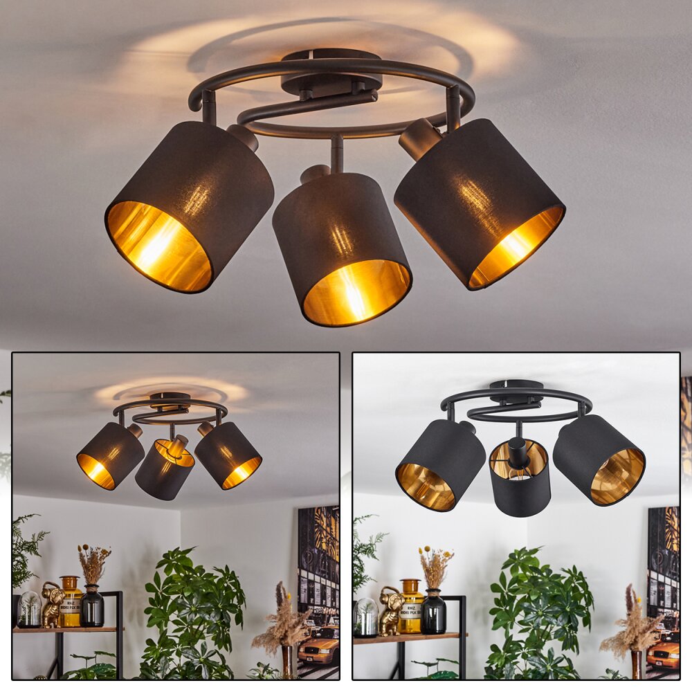 Alsen Deckenleuchte Schwarz, 3-flammig main product photo