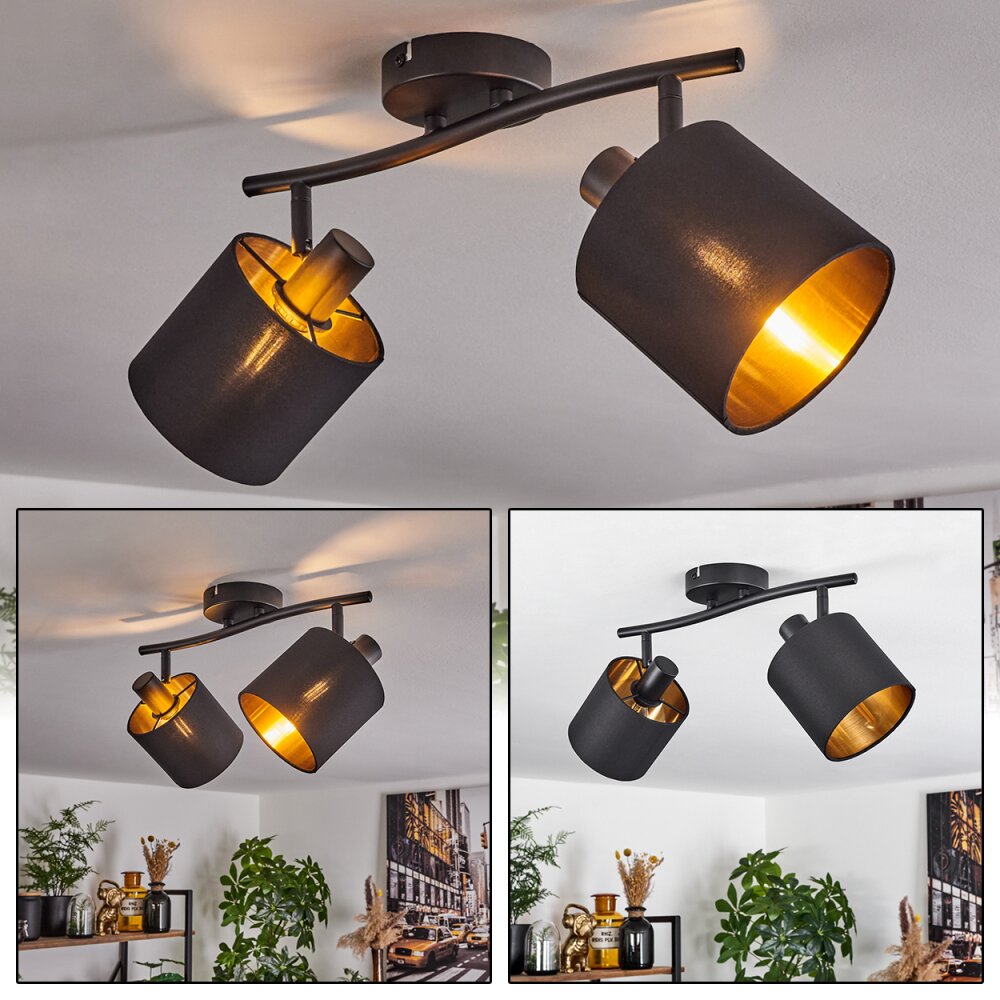 Alsen Deckenleuchte Schwarz, 2-flammig main product photo