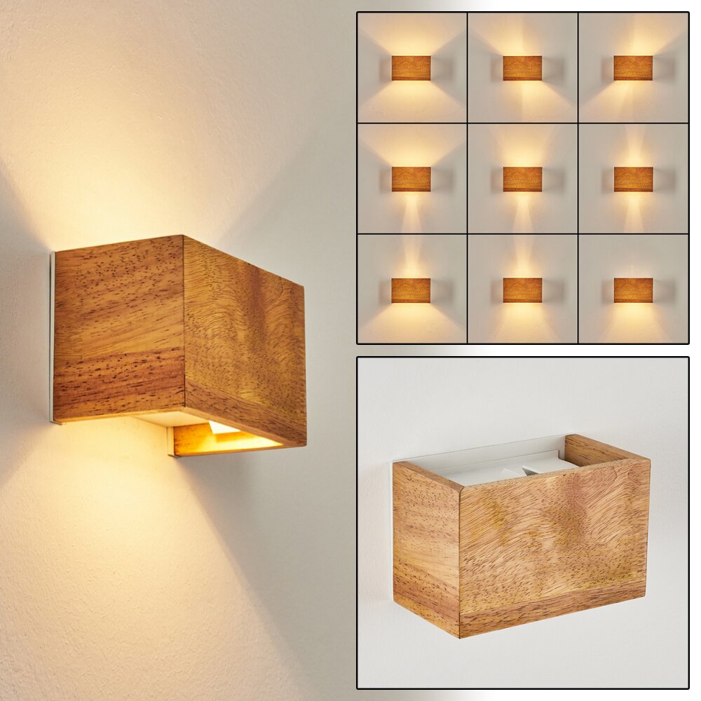 Badajoz Wandleuchte Naturfarben, Weiß, 1-flammig main product photo