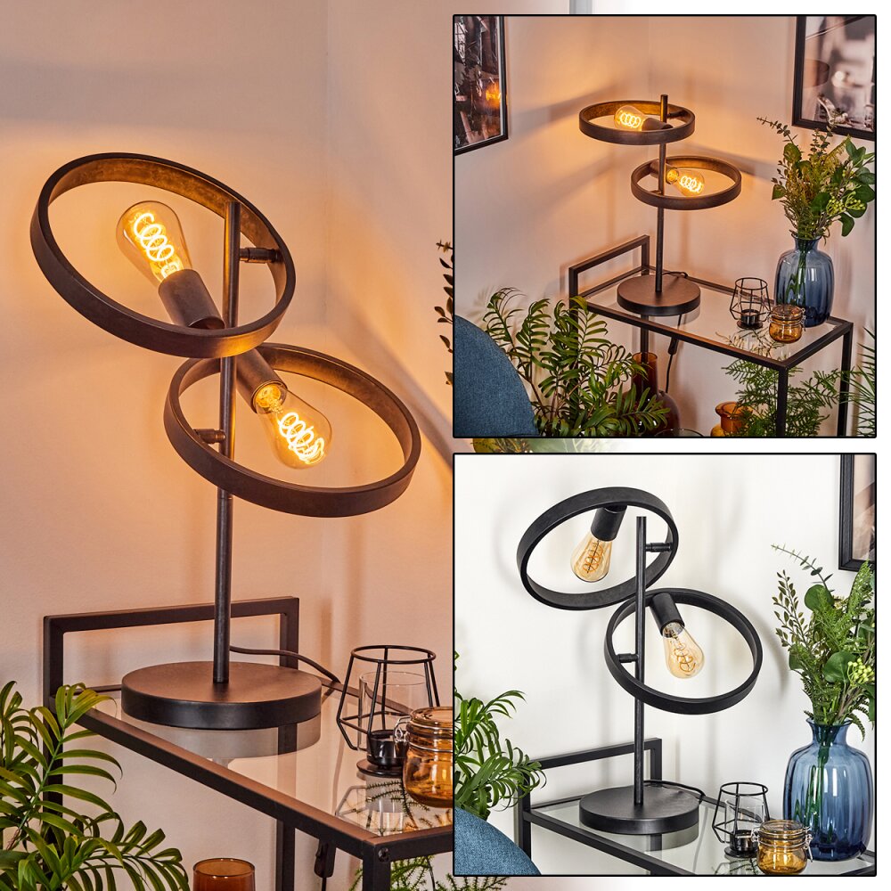 Theareabarivat Tischleuchte Anthrazit, 2-flammig main product photo
