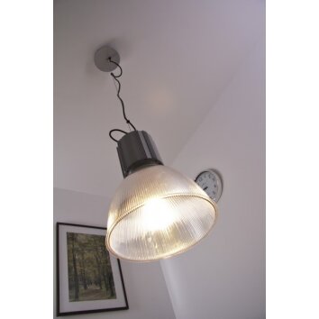 Deko Light Zirkonia Pendelleuchte Edelstahl, 1-flammig