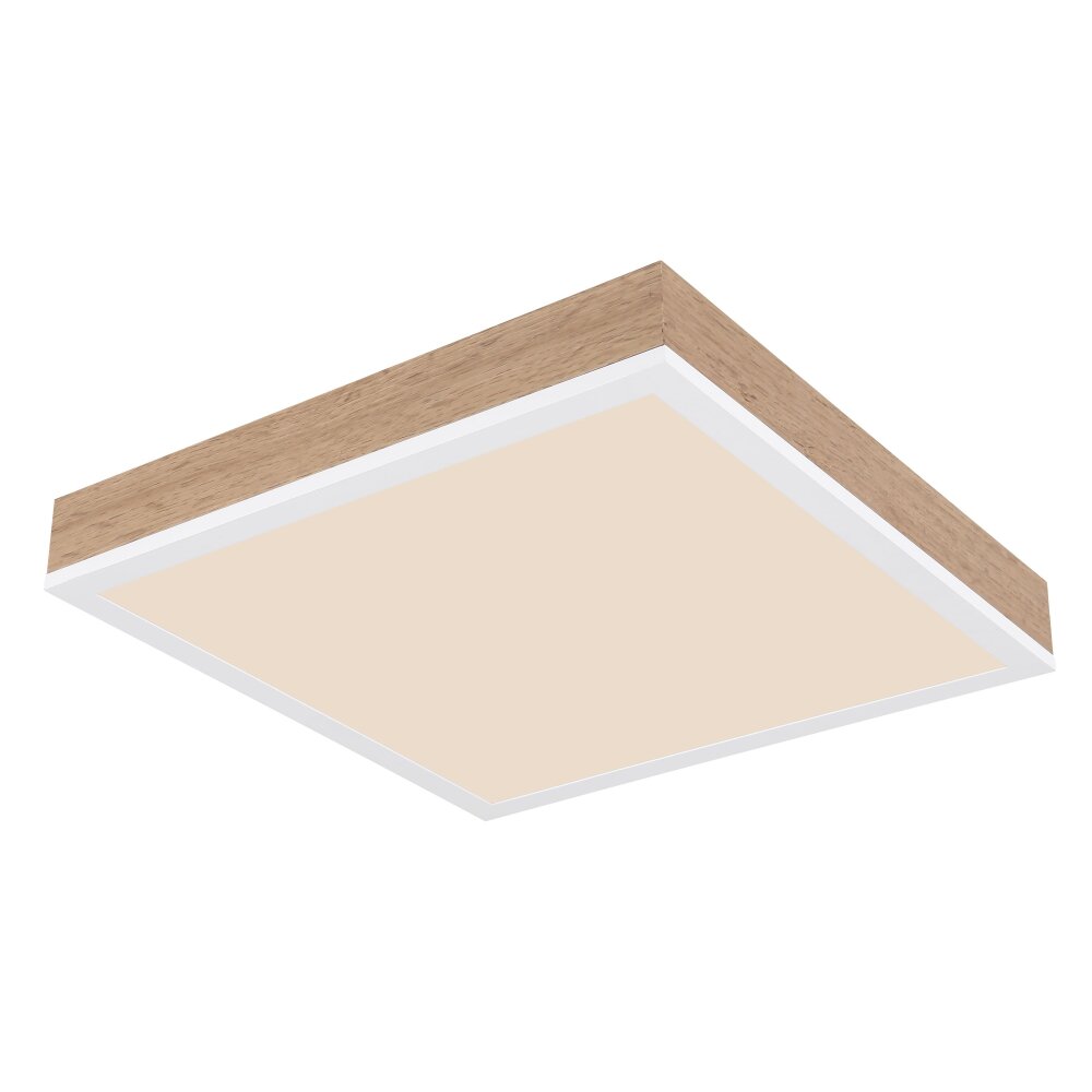 Globo DORO Deckenleuchte LED Holzoptik, Weiß, 1-flammig main product photo