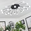 Lacosse Deckenleuchte LED Schwarz, 21-flammig