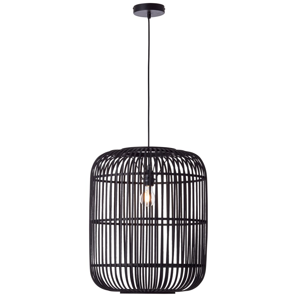 Brilliant Woodrow Pendelleuchte Schwarz, 1-flammig main product photo