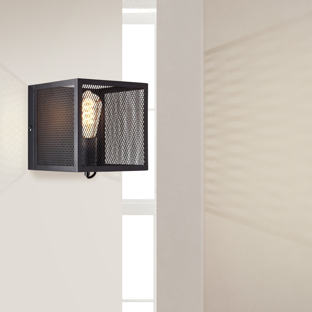Brilliant Maze Wandleuchte Schwarz, 1-flammig main product photo