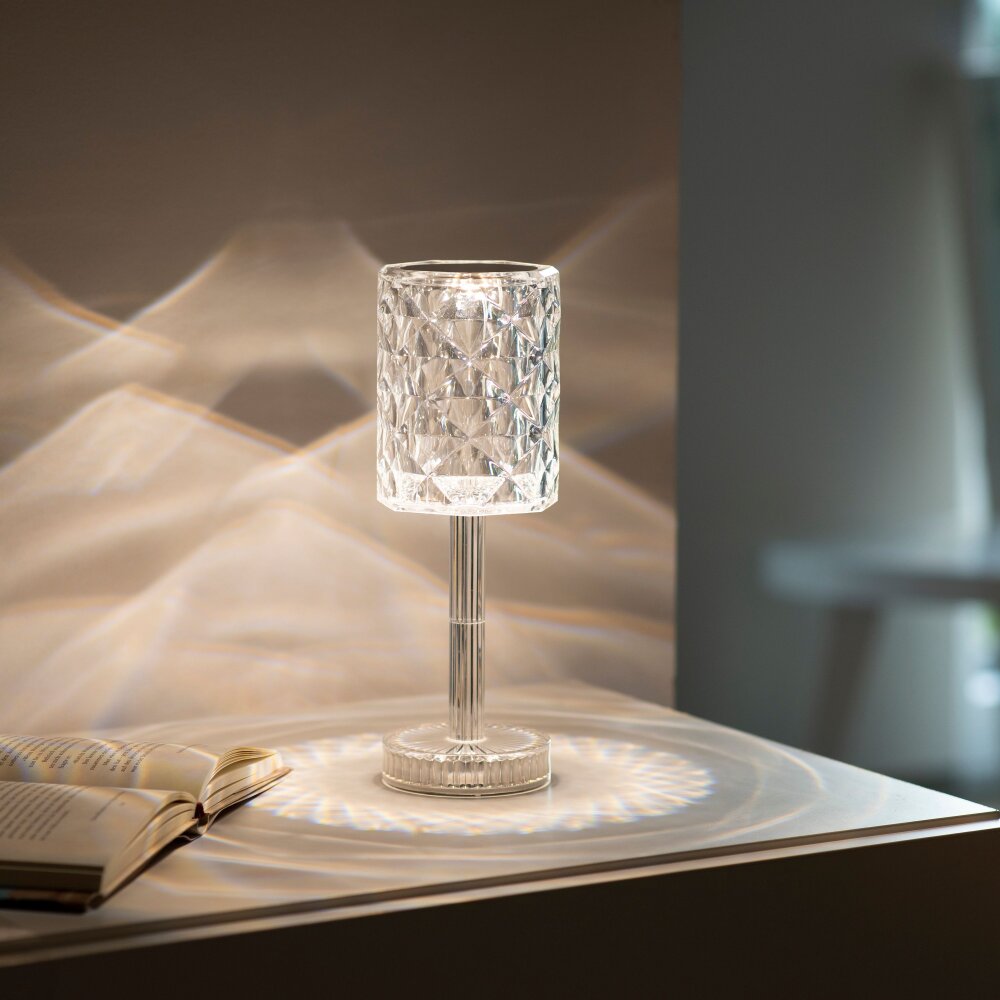 Leuchten Direkt KRISTALA Tischleuchte Transparent, Klar, 1-flammig main product photo