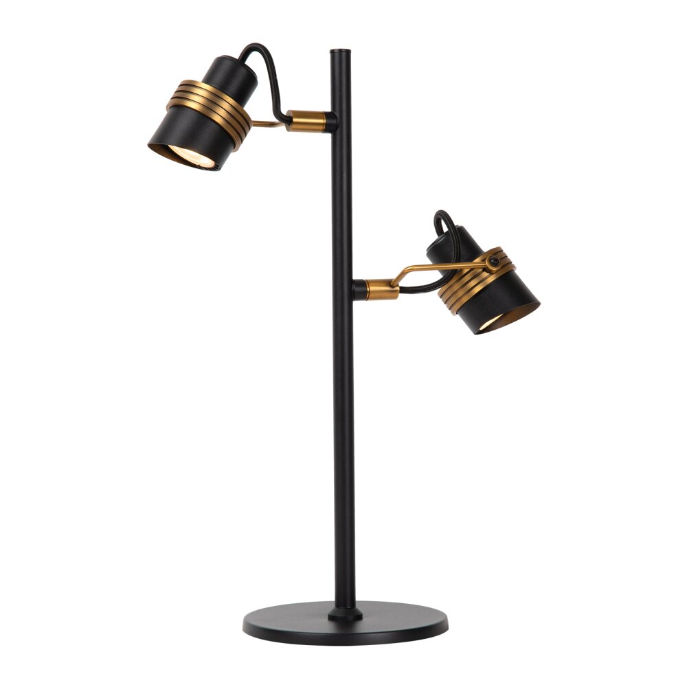 Lucide TUNDRAN Tischleuchte Schwarz, 2-flammig main product photo