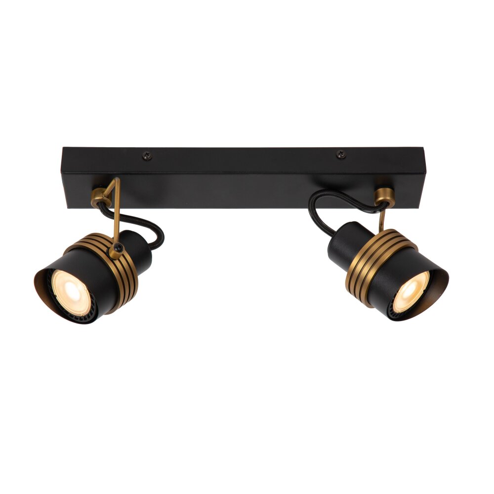 Lucide TUNDRAN Deckenleuchte Schwarz, 2-flammig main product photo