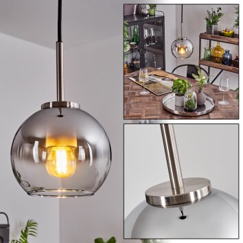 Koyoto Hängeleuchte Glas 15 cm Schwarz, Silber, 1-flammig Koyoto Hängeleuchte Glas 15 cm Schwarz, Silber, 1-flammig