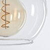 Koyoto Hängeleuchte Glas 25 cm Edelstahl, Schwarz, 1-flammig