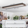 Salmi Deckenpanel LED Holzoptik, 1-flammig, Fernbedienung