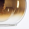 Koyoto Hängeleuchte Glas 20 cm Schwarz, Silber, 1-flammig