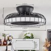 Burmeister Deckenventilator LED Schwarz, 1-flammig, Fernbedienung