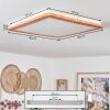 Siguna Deckenpanel LED Holzoptik, 1-flammig