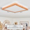 Siguna Deckenpanel LED Holzoptik, 1-flammig