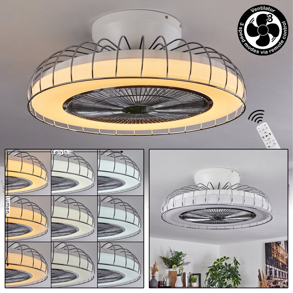 Burmeister Deckenventilator LED Weiß, 1-flammig, Fernbedienung main product photo
