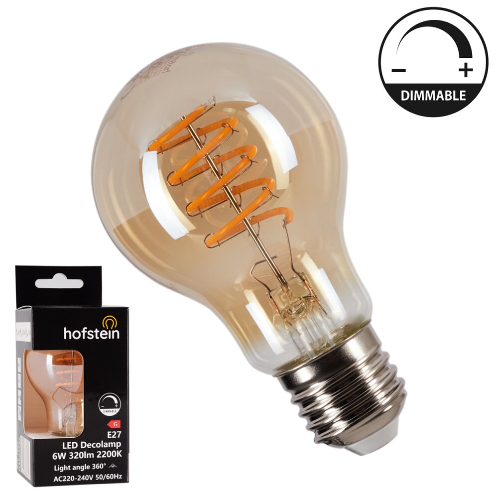 E27 LED 6 Watt 2200 Kelvin 320 Lumen main product photo
