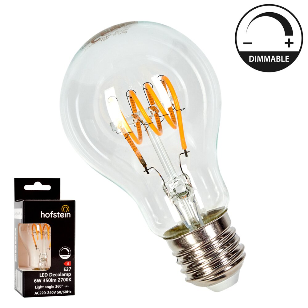 E27 LED 6 Watt 2700 Kelvin 350 Lumen main product photo