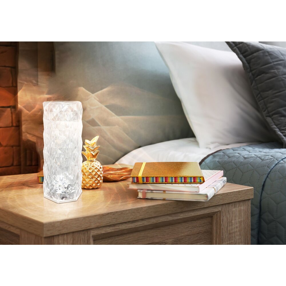 Globo GIXI Tischleuchte LED Silber, Transparent, Klar, 1-flammig main product photo