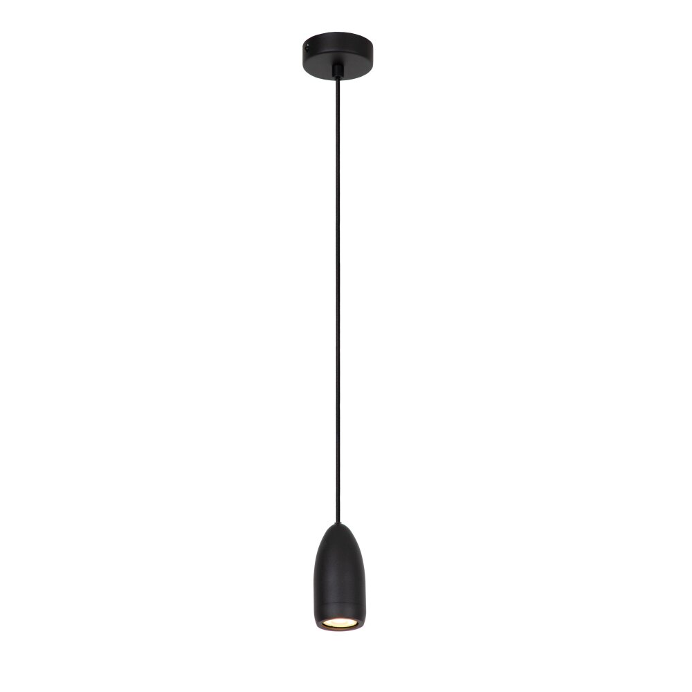 Lucide EVORA Pendelleuchte Schwarz, 1-flammig main product photo
