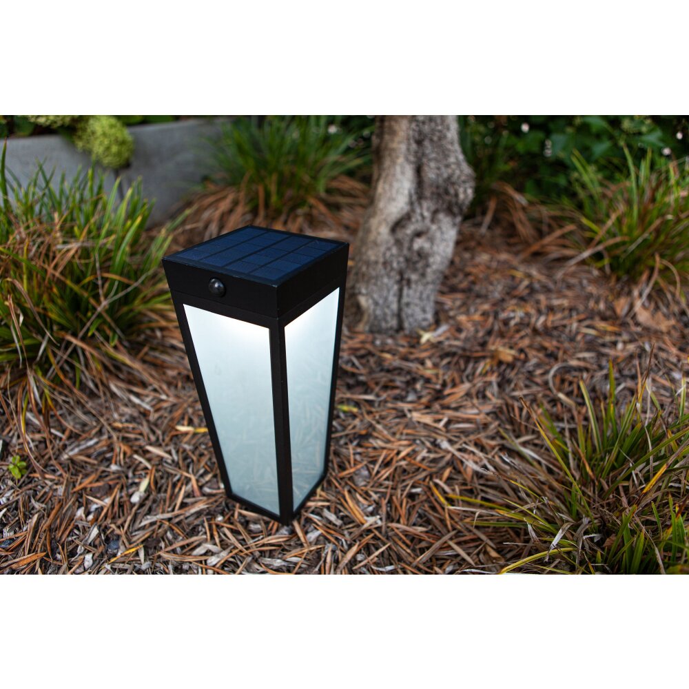 Lutec Dias Solar-Wegeleuchte LED Schwarz, 1-flammig, Bewegungsmelder, Farbwechsler main product photo