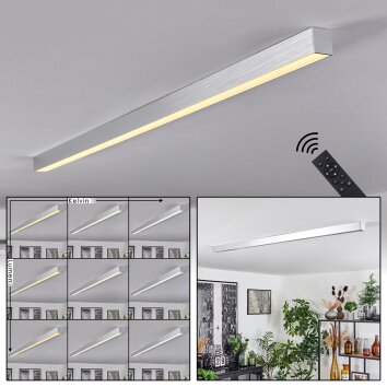 Dubuisson Deckenleuchte LED Aluminium, 1-flammig, Fernbedienung