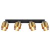 Globo MILLEY Deckenleuchte Messing, Schwarz, 4-flammig
