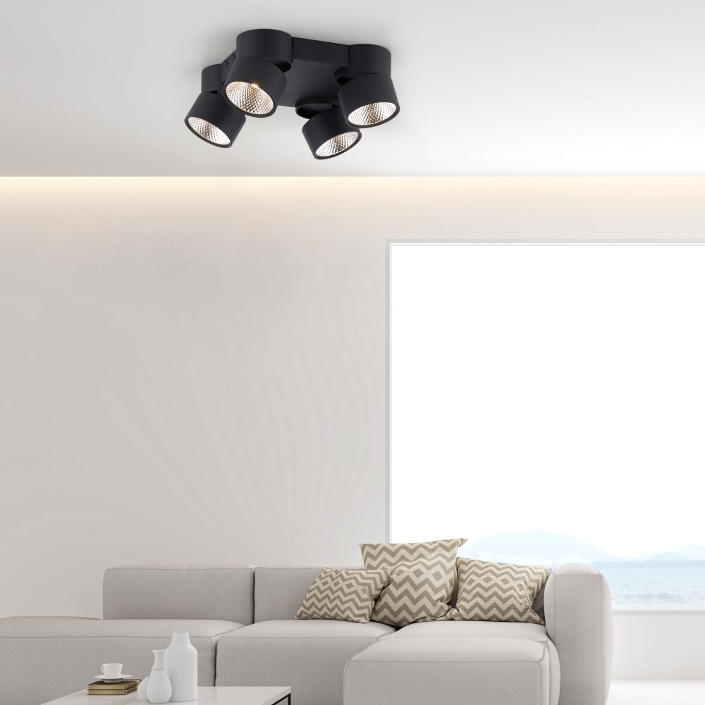 Paul Neuhaus PURE-NOLA Deckenleuchte LED Schwarz, 4-flammig main product photo