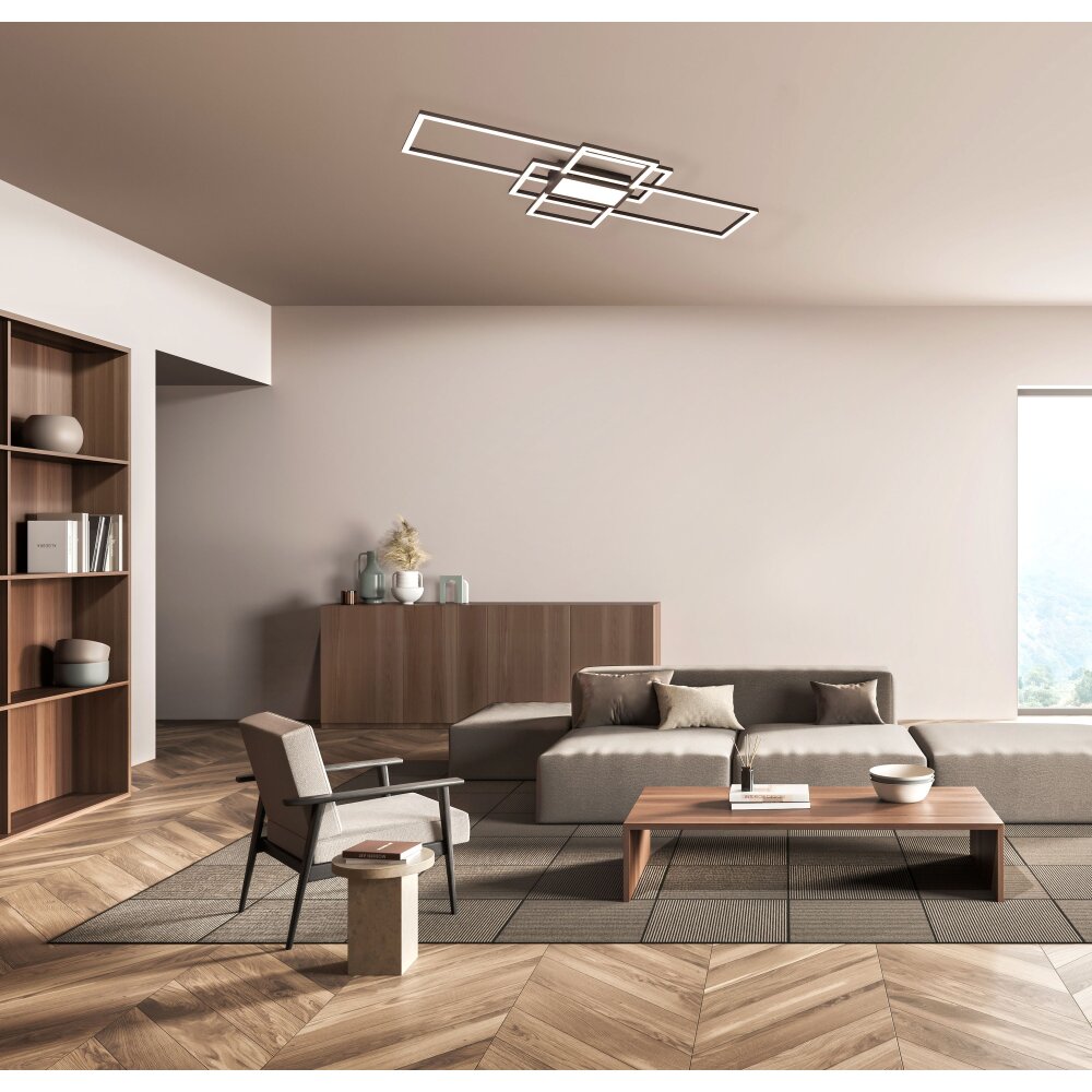 Fischer & Honsel Seth Deckenleuchte LED Schwarz, 1-flammig, Fernbedienung main product photo