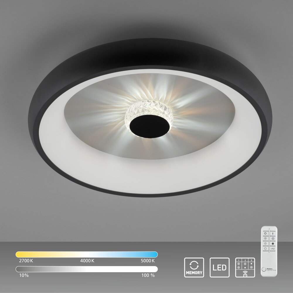 Deckenleuchte Schwarz LED 14384-18 VERTIGO LeuchtenDirekt
