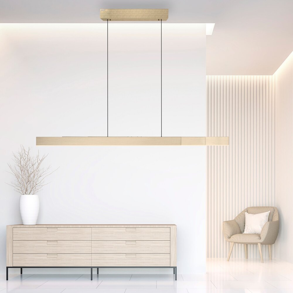 Paul Neuhaus PURE-MOTO-RISE Pendelleuchte LED Gold, 3-flammig, Fernbedienung main product photo